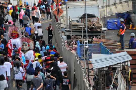 Akhir pekan pekerja proyek MRT di balik kemeriahan Car Free Day