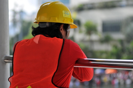 Akhir pekan pekerja proyek MRT di balik kemeriahan Car Free Day