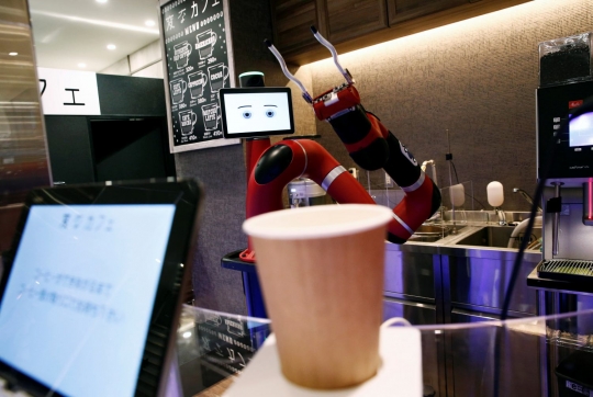 Canggihnya kedai kopi di Jepang ini baristanya robot