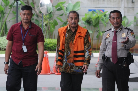 Eks Ketua Pengadilan Tinggi Manado jalani pemeriksaan lanjutan di Gedung KPK