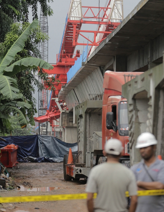 Begini kondisi bantalan crane yang ambruk dan tewaskan 4 pekerja