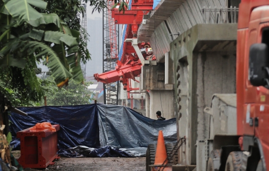 Begini kondisi bantalan crane yang ambruk dan tewaskan 4 pekerja