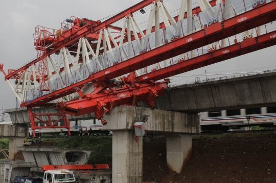 Begini kondisi bantalan crane yang ambruk dan tewaskan 4 pekerja