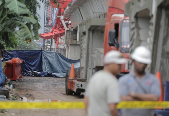 Begini kondisi bantalan crane yang ambruk dan tewaskan 4 pekerja