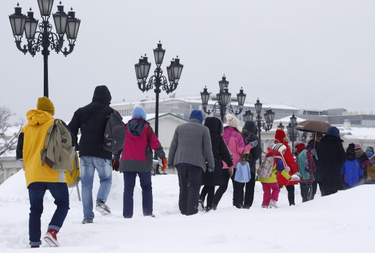 Minus 34 derajat, Rusia tertutup salju tebal