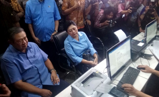 Ekspresi SBY laporkan pengacara Setnov yang seret namanya di kasus e-KTP