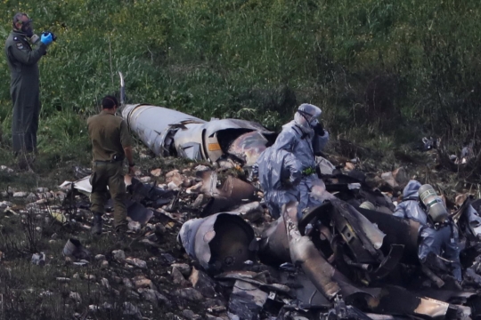 Jet tempur Israel hancur berkeping-keping usai ditembak rudal Suriah