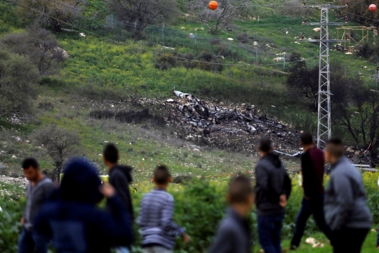 Jet tempur Israel hancur berkeping-keping usai ditembak rudal Suriah