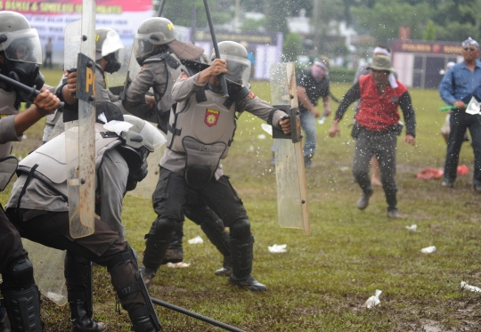 Simulasi pengamanan Pilkada serentak 2018 di Bogor