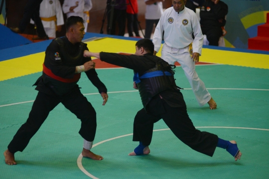 Aksi Eko Febrianto bikin pesilat Kyrgyzstan terkapar