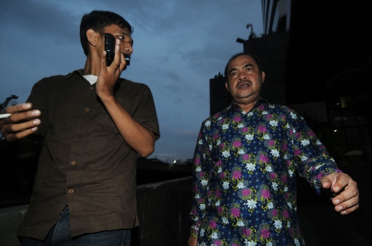 Ekspresi anggota DPRD Kota Malang usai diperiksa KPK