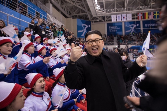 Momen Kim Jong-un palsu diusir dari tribun Olimpiade Pyeongchang