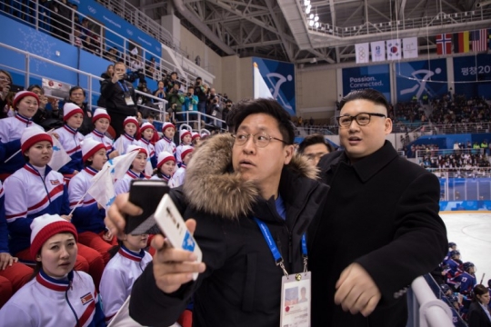 Momen Kim Jong-un palsu diusir dari tribun Olimpiade Pyeongchang