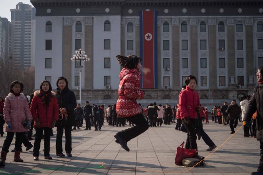 Keceriaan anak-anak Korea Utara rayakan Imlek