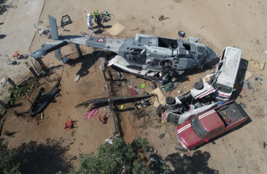 Tinjau lokasi gempa, helikopter militer Meksiko jatuh hingga tewaskan 13 orang