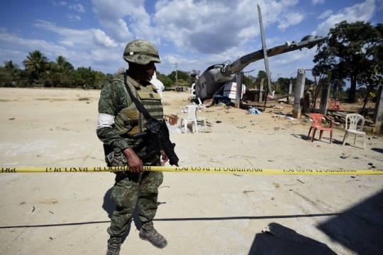 Tinjau lokasi gempa, helikopter militer Meksiko jatuh hingga tewaskan 13 orang