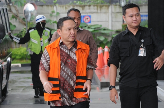 Pemeriksaan perdana Bupati Halmahera Timur Rudi Erawan di KPK