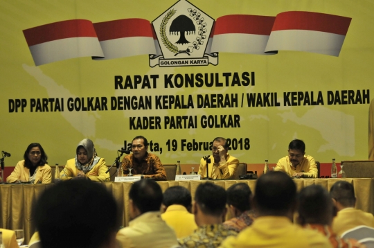 Rapat konsultasi mewujudkan Golkar bersih dari korupsi