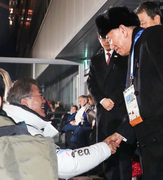 Ekspresi Jenderal Korut saksikan penutupan Olimpiade Pyeongchang bareng Ivanka Trump