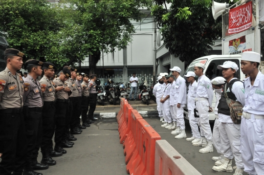 Alumni 212 geruduk PN Jakarta Utara kawal sidang PK Ahok