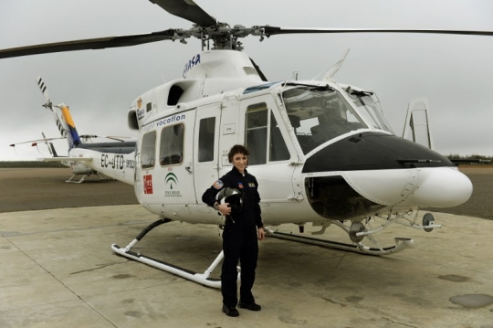 Carla Rozalen, pilot wanita satu-satunya penakluk kebakaran hutan