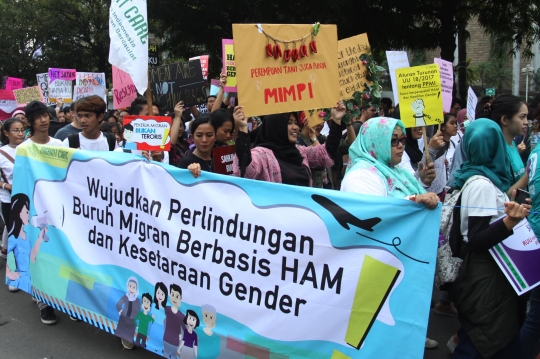 Aksi Women's March serukan penghapusan kekerasan dan diskriminasi