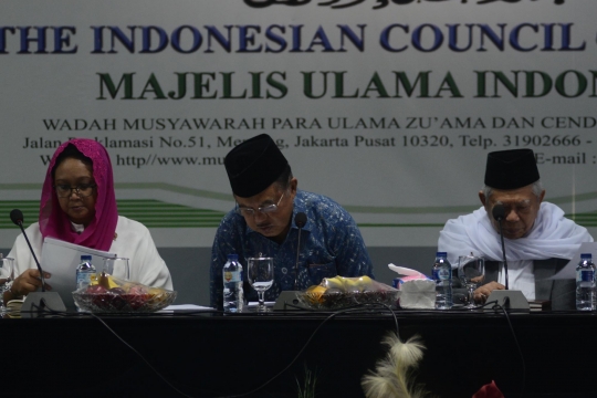 Wapres Jusuf Kalla dan Menlu Retno silaturahmi ke kantor MUI