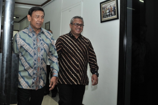 Kunjungi KPU, Menkopolhukam Wiranto bicara soal persiapan Pemilu 2019