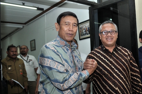 Kunjungi KPU, Menkopolhukam Wiranto bicara soal persiapan Pemilu 2019