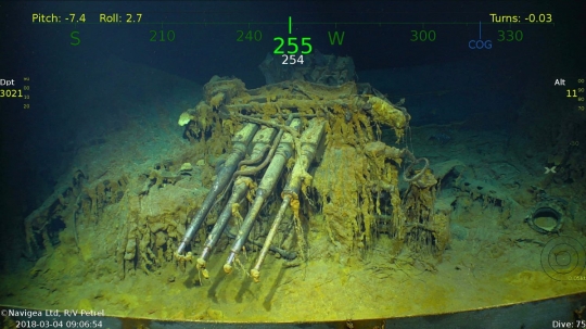 Bangkai kapal induk pertama AS ditemukan di dasar laut Australia