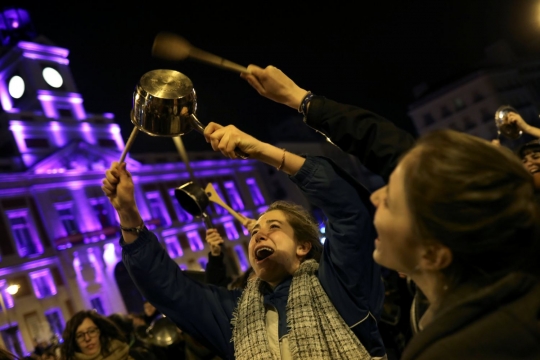 Begini para kaum hawa Spanyol peringati Hari Perempuan Internasional