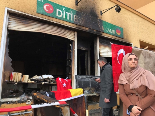 Begini kondisi masjid yang dibakar di Jerman