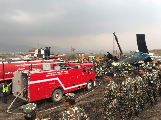 Pesawat jatuh dan terbakar di Nepal, 50 orang tewas