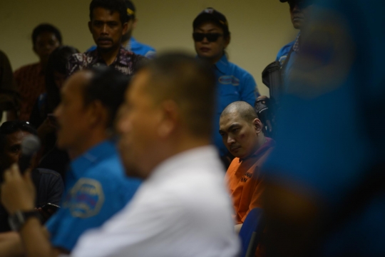 Ekspresi pengedar sabu internasional yang ditangkap di Ancol