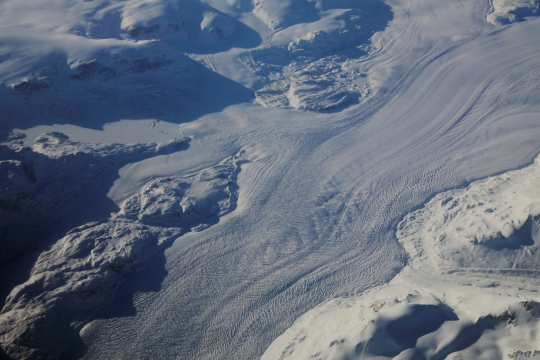 Pantauan udara kondisi hamparan es di Greenland