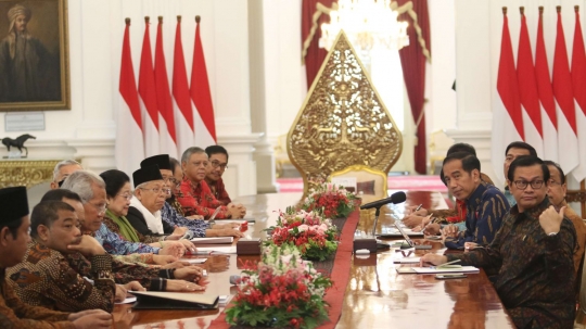 Megawati beserta anggota BPIP temui Jokowi di Istana