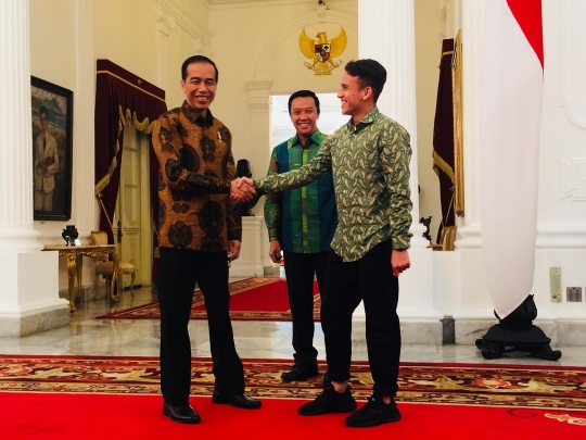 Gaya Egy Maulana saat dipanggil Jokowi ke Istana