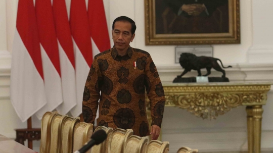 Suasana pertemuan Jokowi dengan Sekjen Asean di Istana