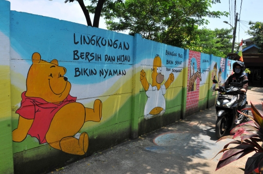 Warna-warni Gang Mural di sudut Jakarta