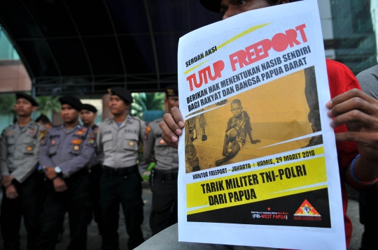 Aksi masyarakat Papua tuntut Freeport ditutup