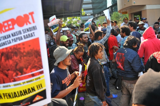 Aksi masyarakat Papua tuntut Freeport ditutup