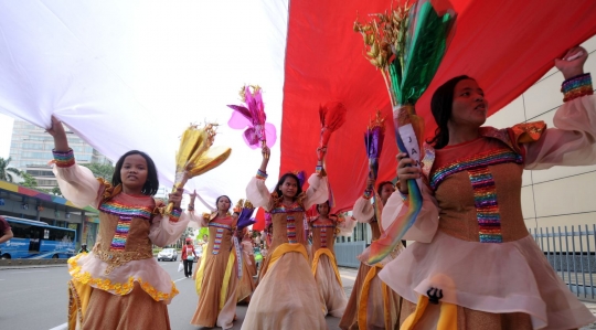 Rayakan Paskah, umat Kristiani kirab di Jalan Thamrin