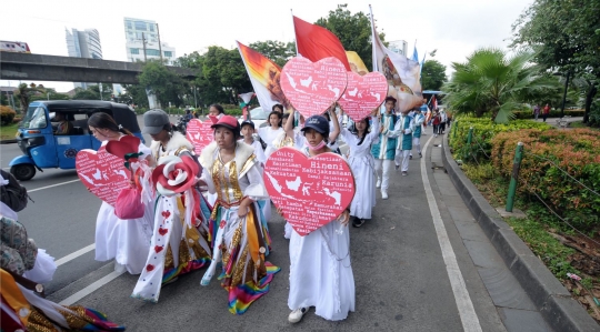 Rayakan Paskah, umat Kristiani kirab di Jalan Thamrin