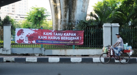 Spanduk dukungan Gatot bermunculan di sudut Ibu Kota