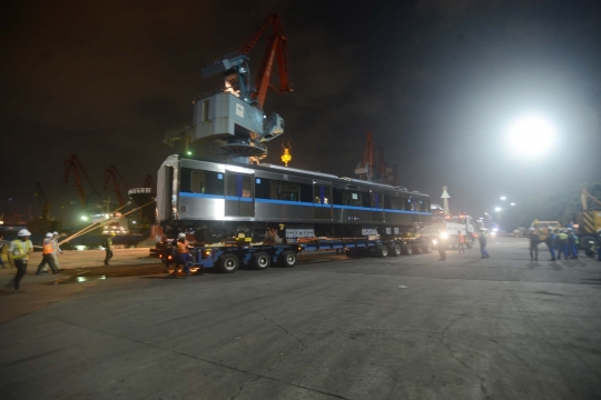 Ini rangkaian kereta MRT Jakarta yang didatangkan dari Jepang