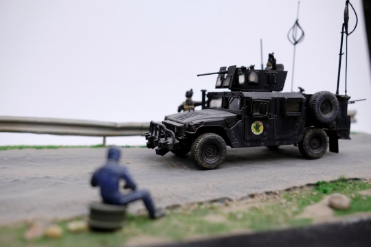 Kreatif, mantan tentara Irak abadikan perang Mosul dalam diorama