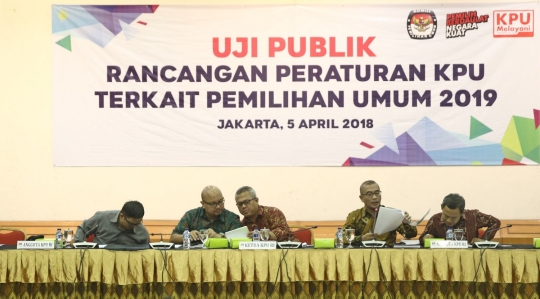 Uji publik rancangan peraturan KPU terkait Pemilu 2019