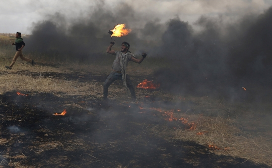Hingga saat ini bentrokan di Jalur Gaza masih mencekam