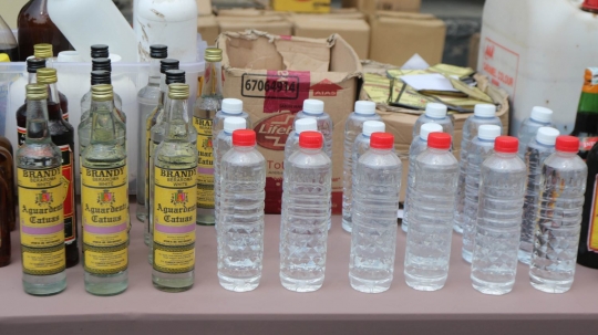 Polisi amankan 4.314 botol miras berbagai merek