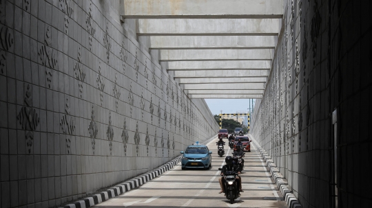 Ini penampakan underpass Matraman bercabang dua